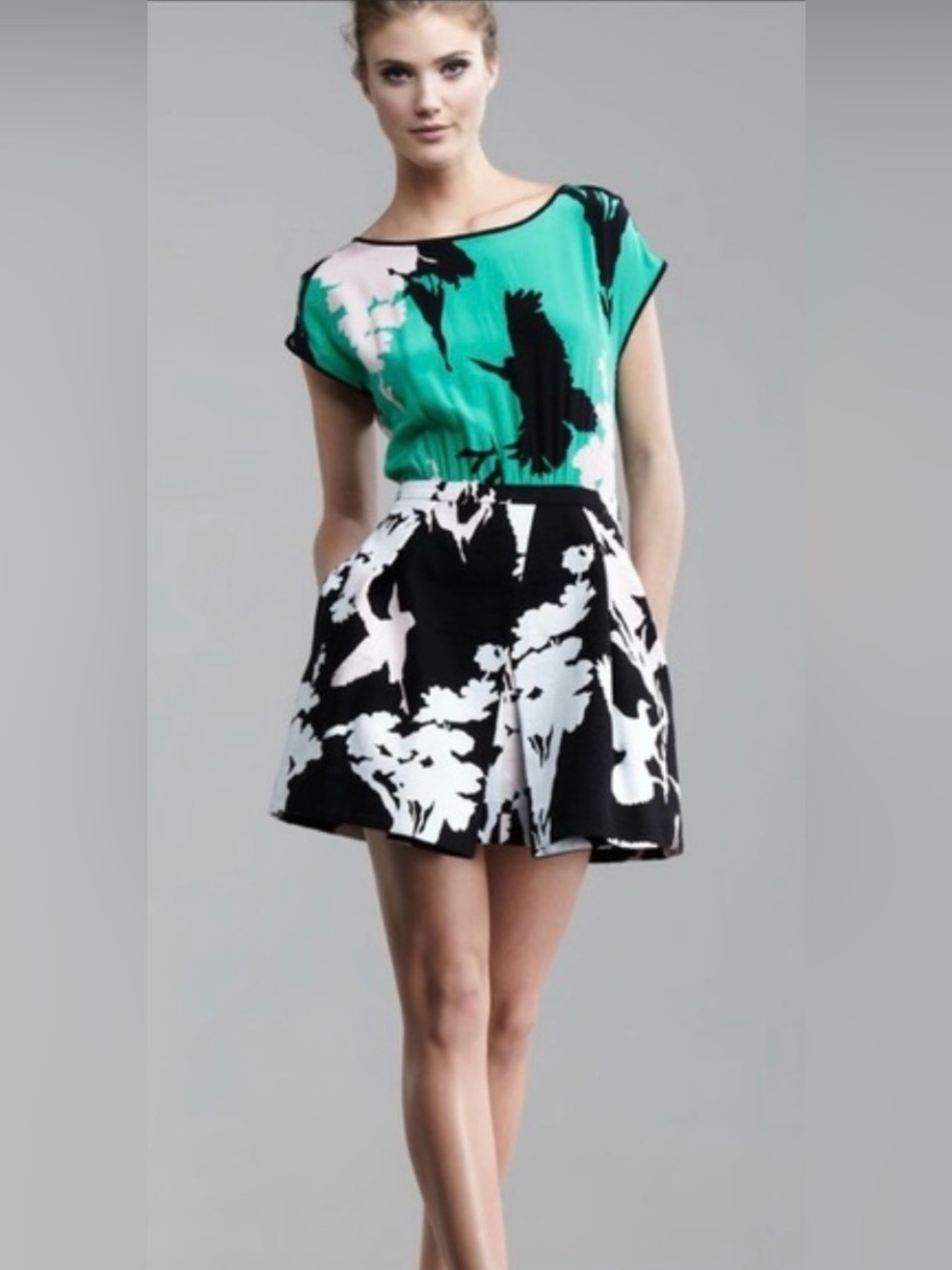 Tibi Easy Bird print dress! Size 6!